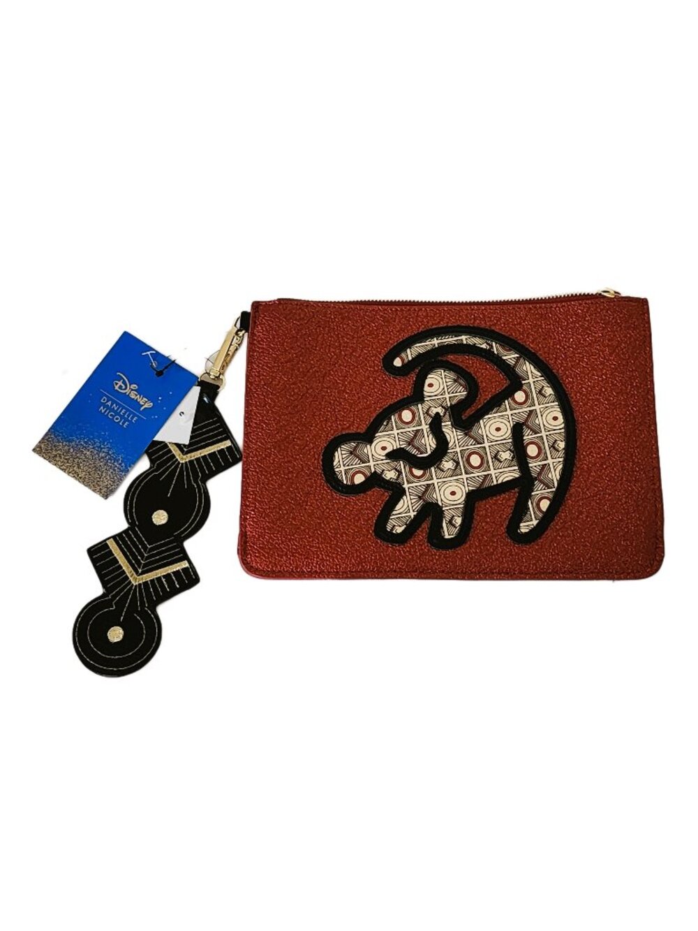 NWT Danielle Nicole Disney The Lion King Cub Wristlet - Red Glitter Rare